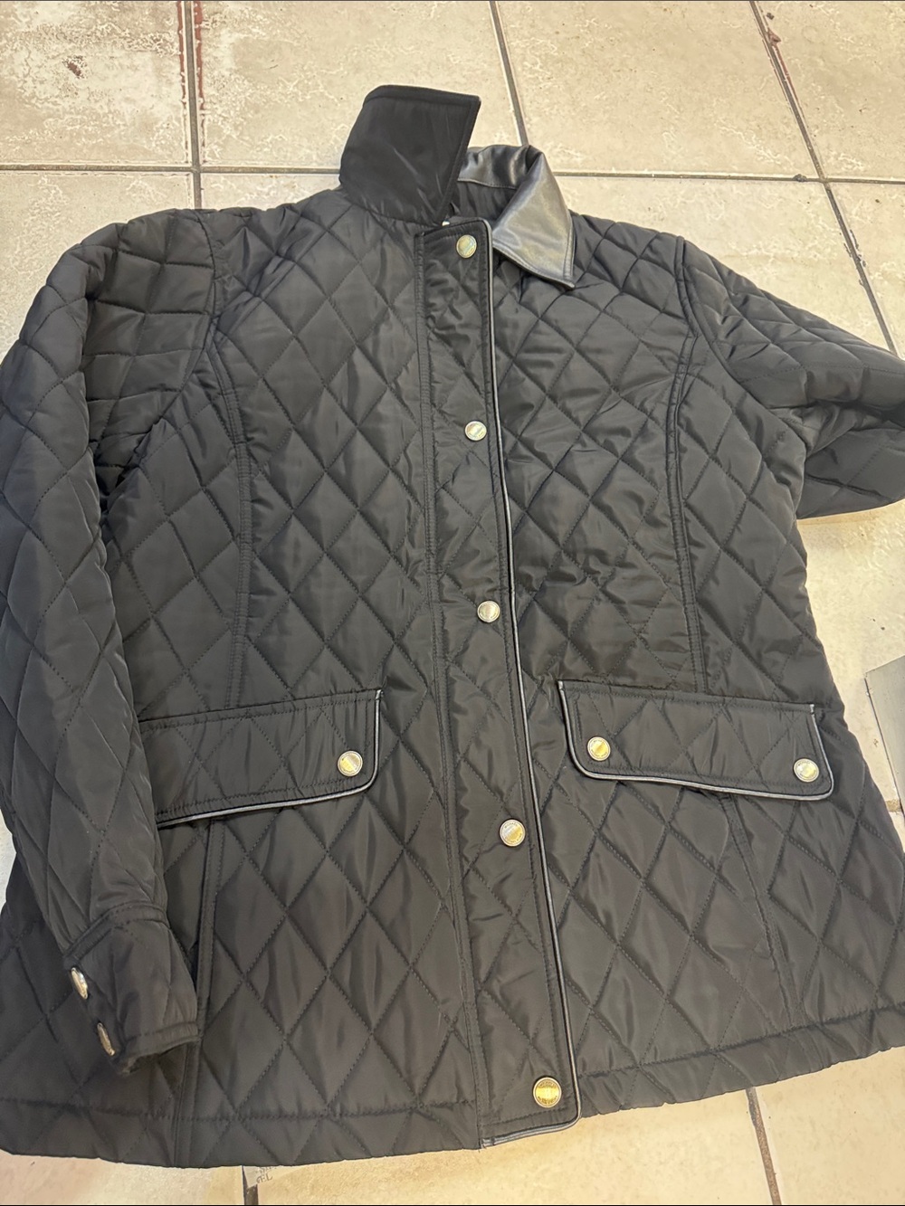 MICHAEL Michael Kors Black Quilted Diamond-Puffer Jacket
